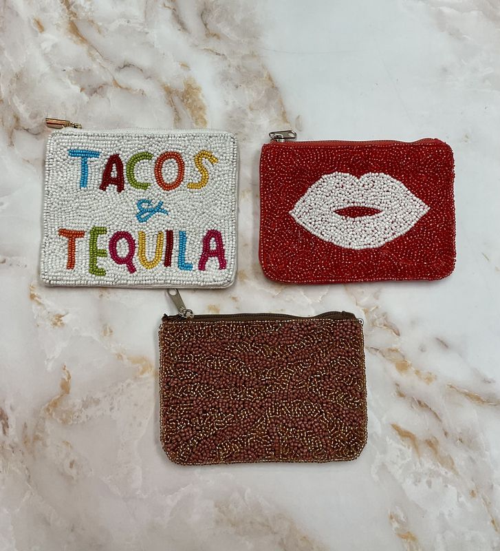 Beaded coin purse