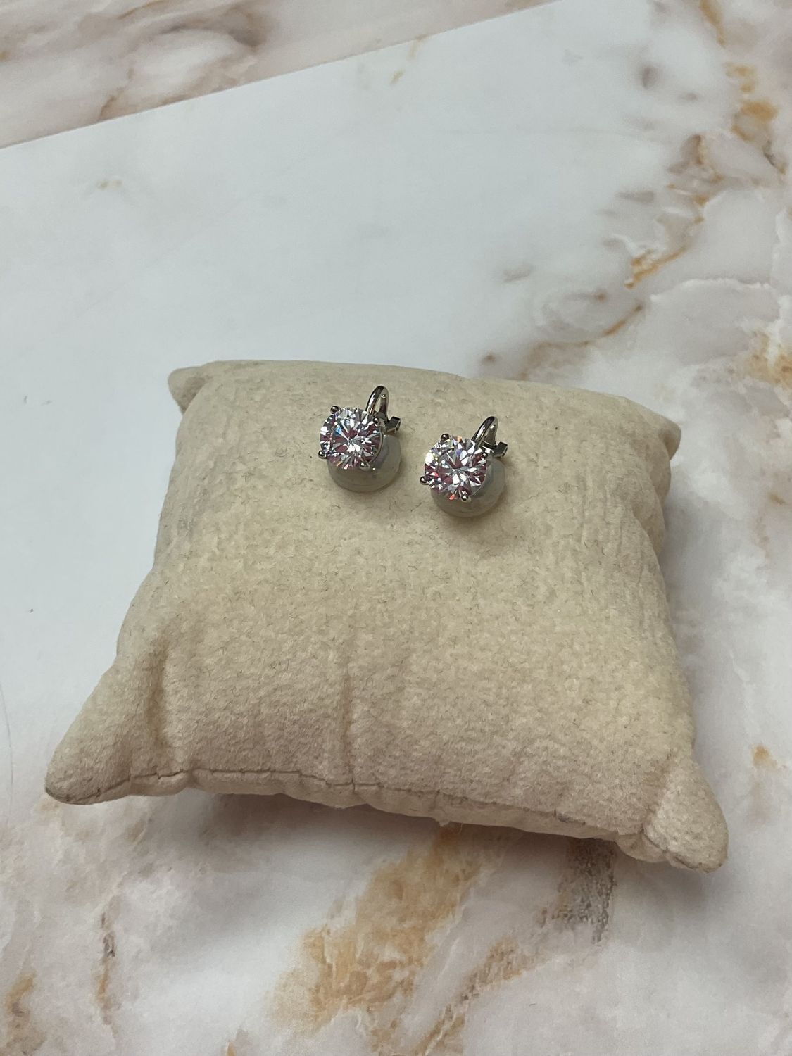 Clip on silver stud earrings