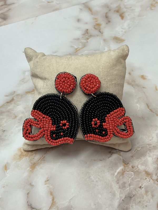 Beaded Football Helmet