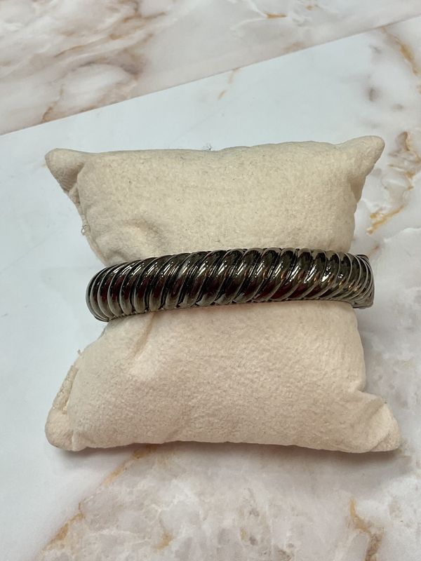 Black Cable Cuff Bracelet