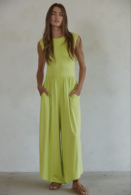 Sleeves Open Back Wide Leg Jumpsuit