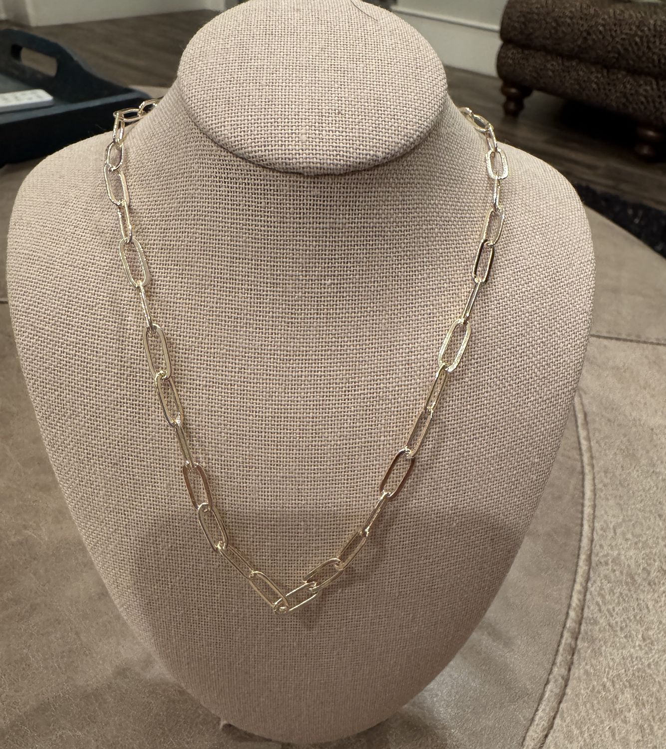 16” Thin Paperclip Necklace
