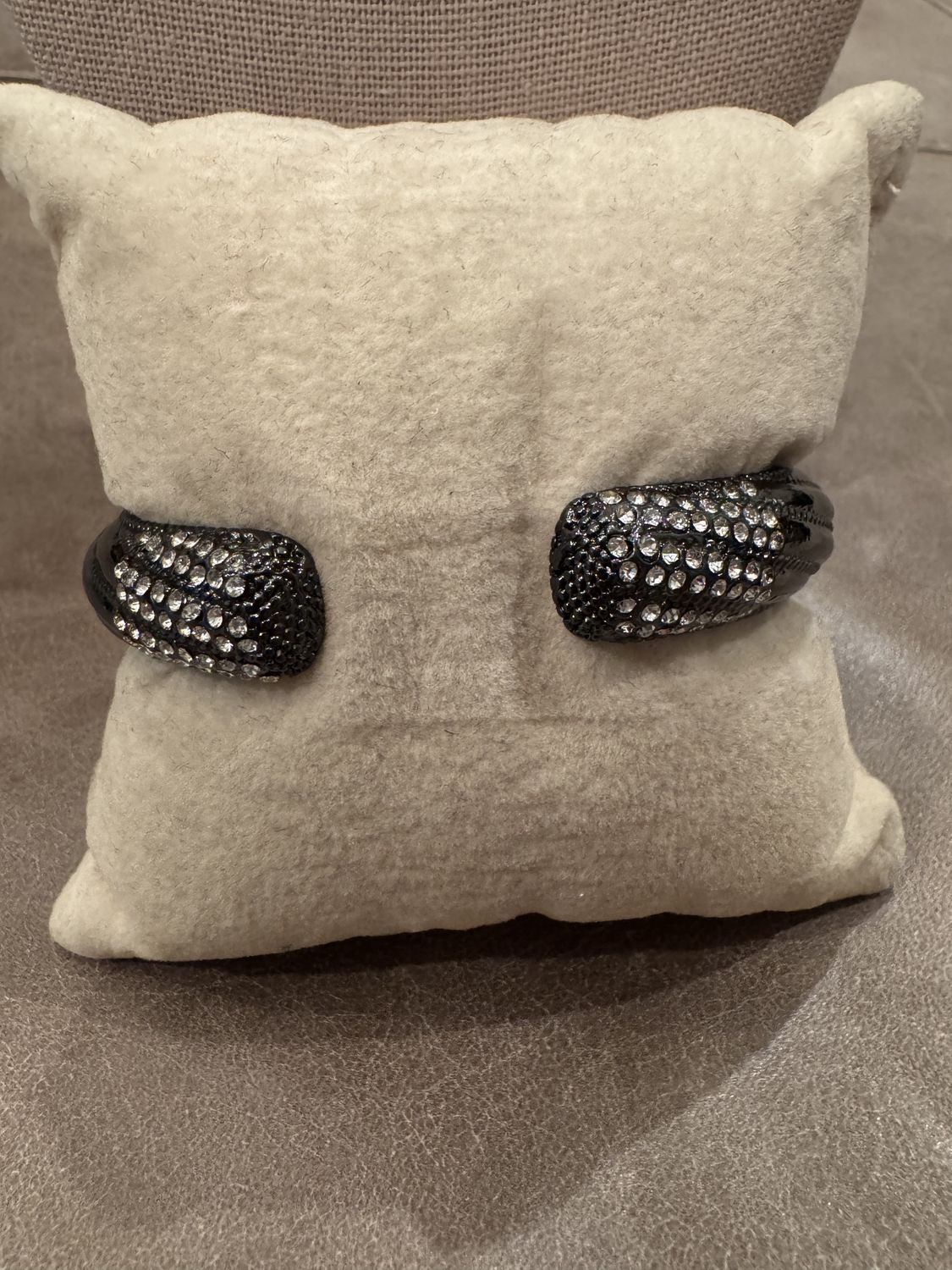 All Black Bracelet with Paved Tips