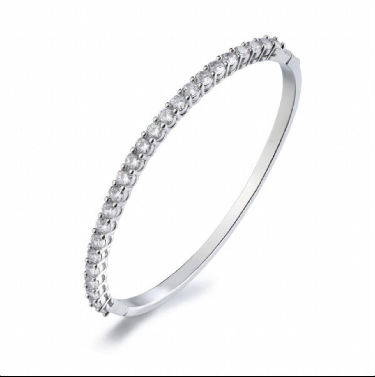 Silver Bangle w/ cz’s
