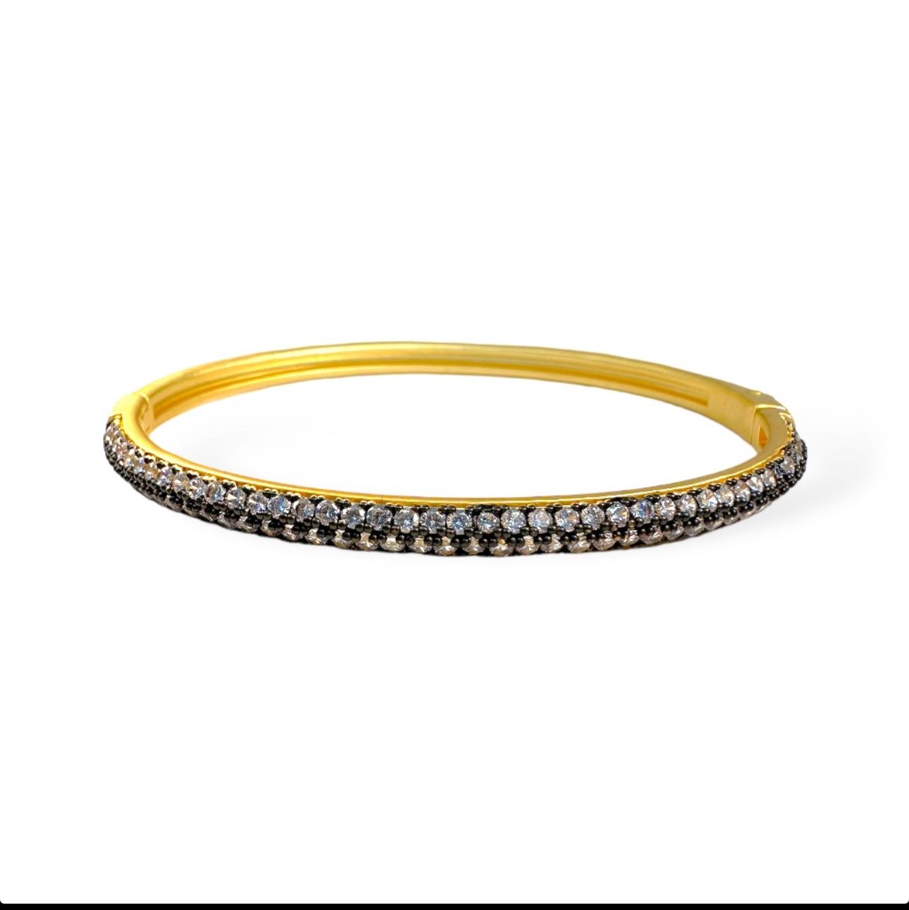 Thin Gold w/ swirl cz Bracelet