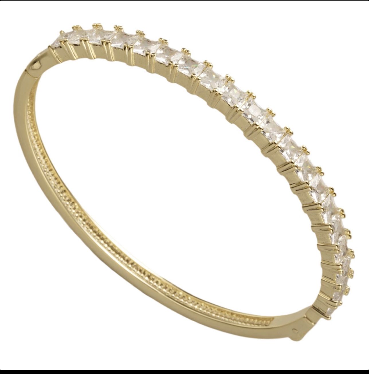 Gold Bangle w/ cz’s