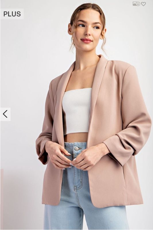 PlusShawl  Lapel Blazer