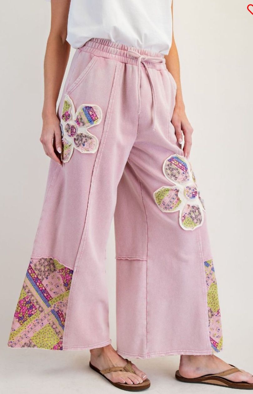 Flower Patch Knit Pants