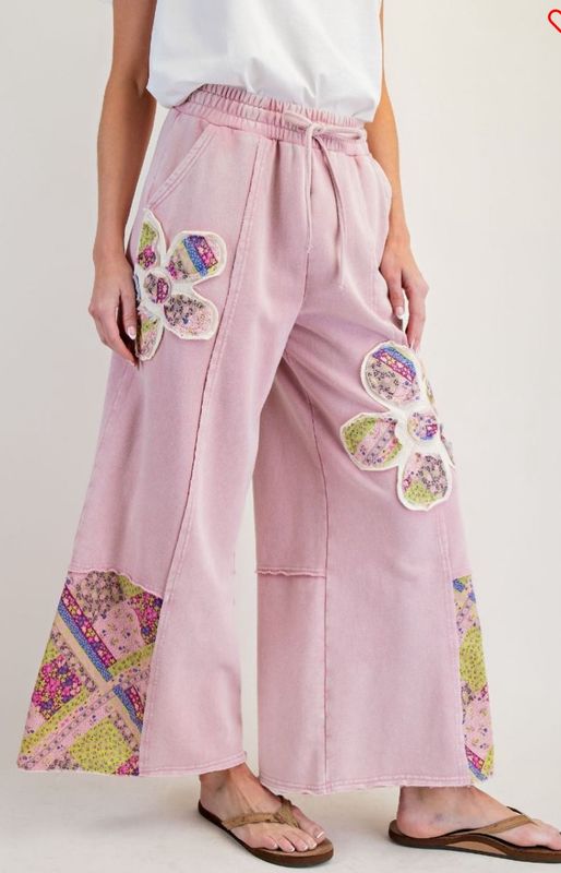 Flower Patch Knit Pants
