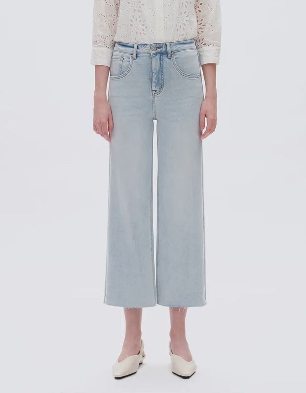 High Rise Denim Wide Leg