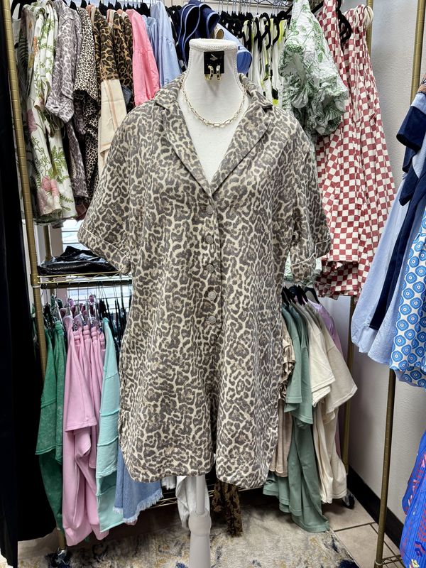 Leopard Collar Romper