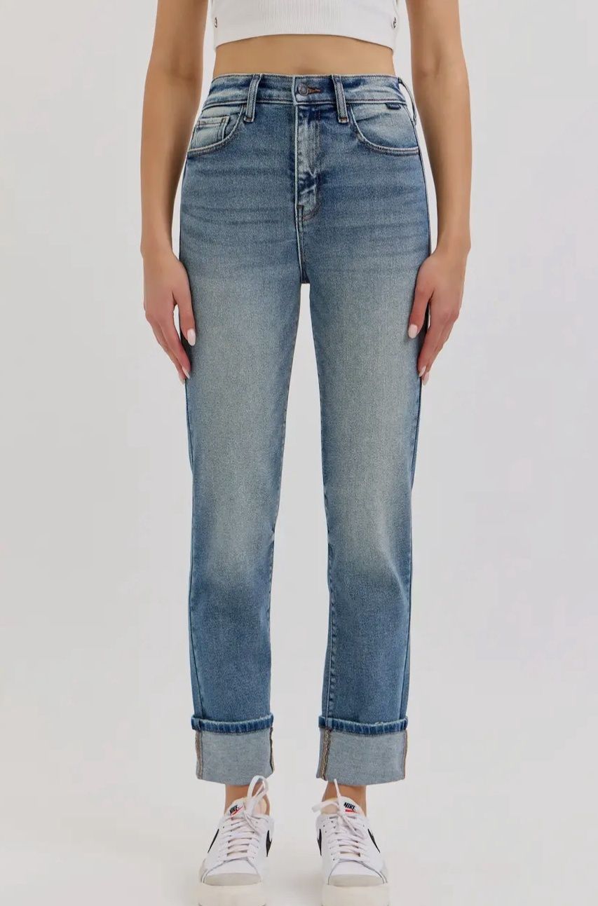 High Rise Straight w/ Cuff