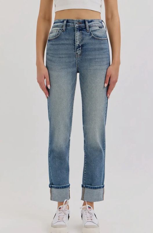 High Rise Straight w/ Cuff