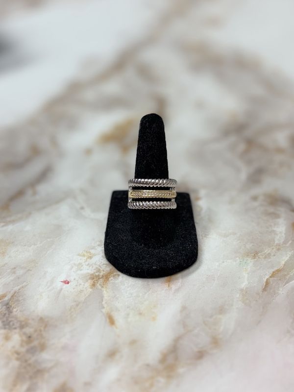 Two Tone Stack w/cz