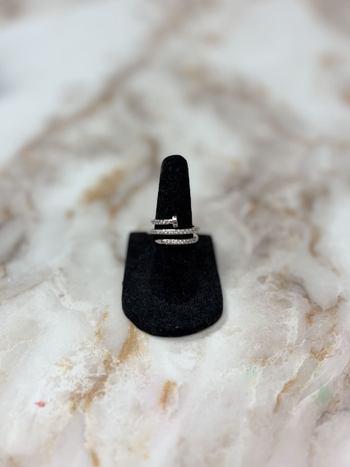 CZ Nail Ring