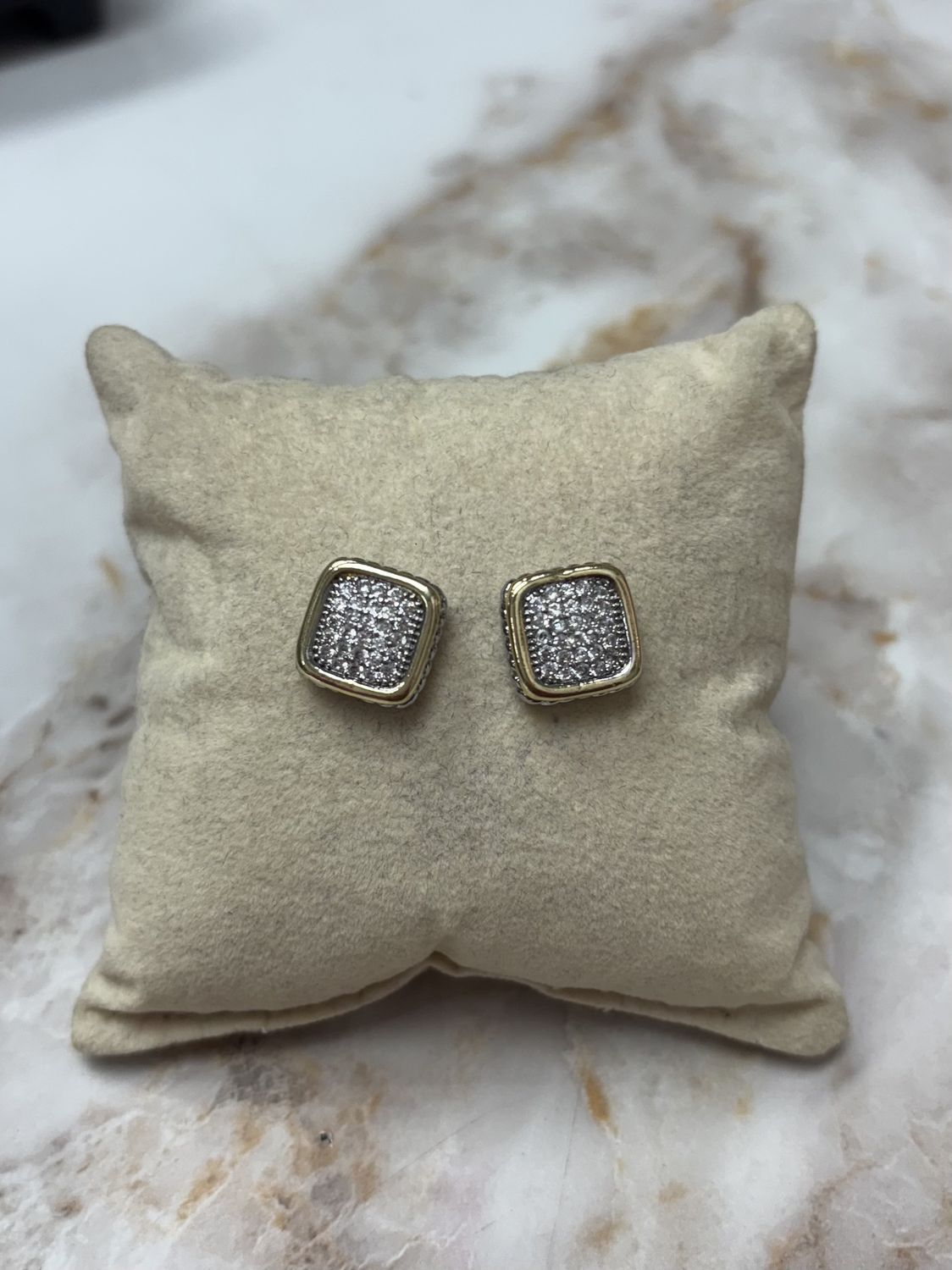 CZ Square Stud