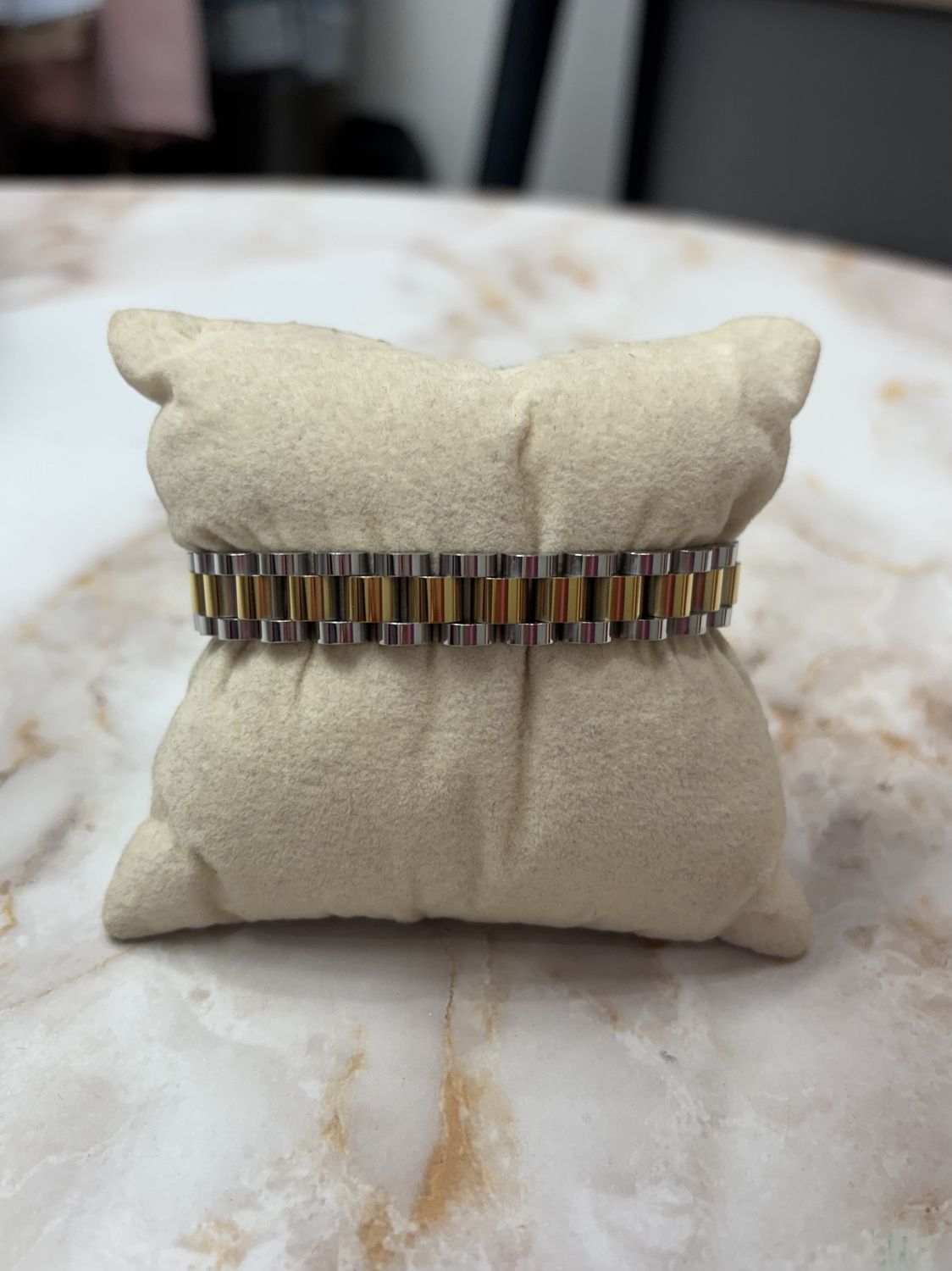 Thin Two Tone Watch Bracelet JB8000-TT
