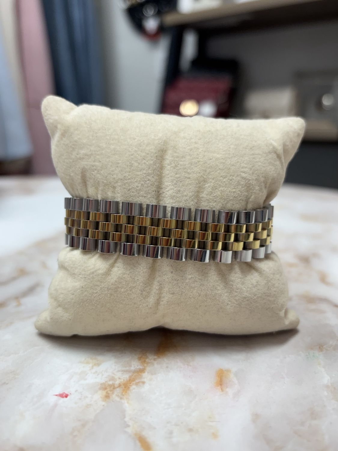 Thick Two Tone Watch Bracelet JB8001-TT