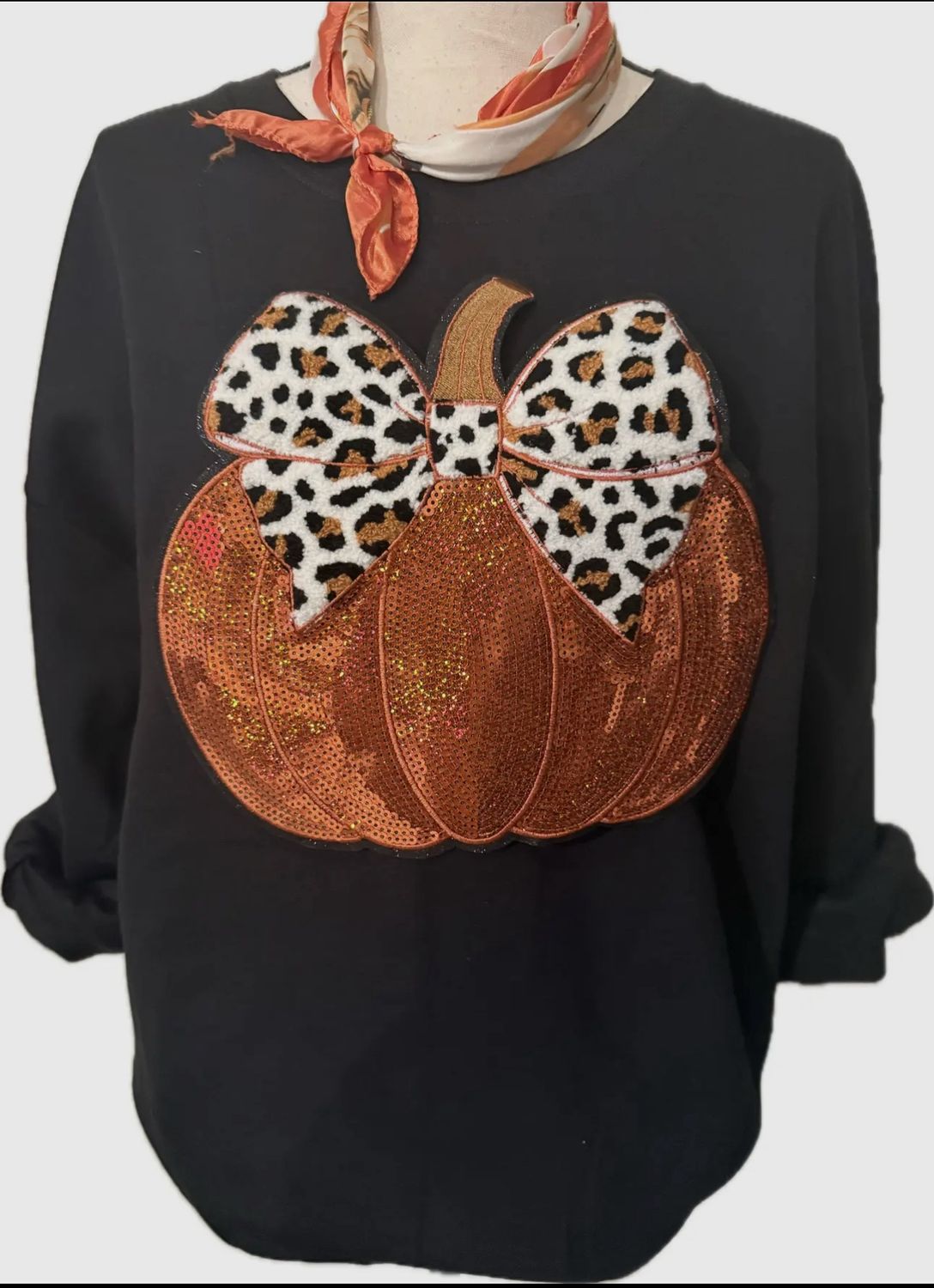 Sequin Pumpkin Sweatshirt