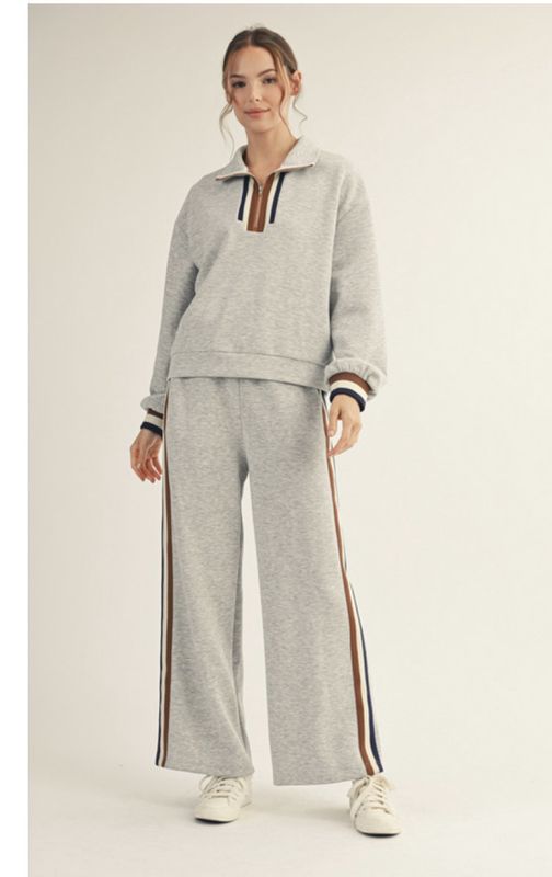 Heather Grey Top and Pant Lounge Set