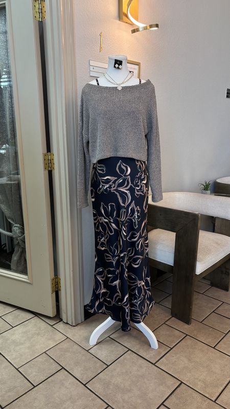 Satin Floral Slip Dress