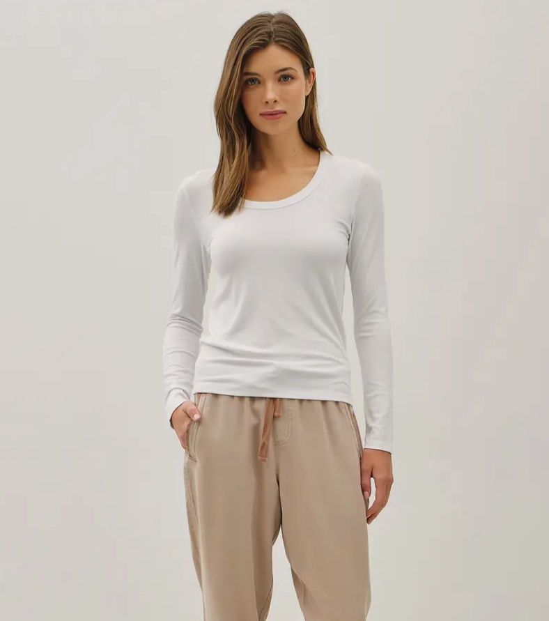Ultra Soft Long Sleeve Scoop Neck Tee