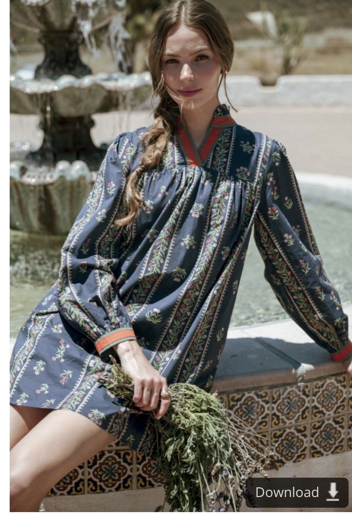 Long Sleeve Lovely Floral Dress with Pockets