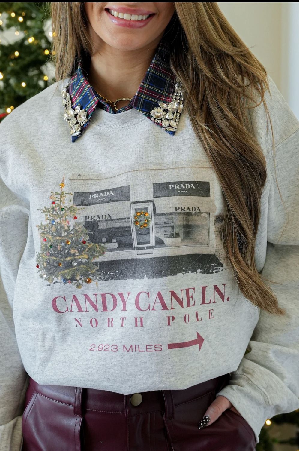 Candy Cane Ln. Marfa Crewneck
