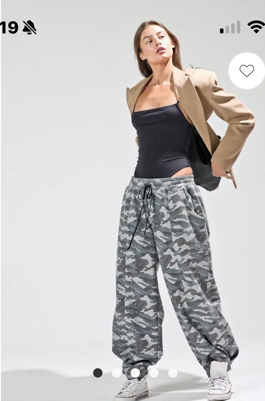 Washed Barrel Shaped Joggers