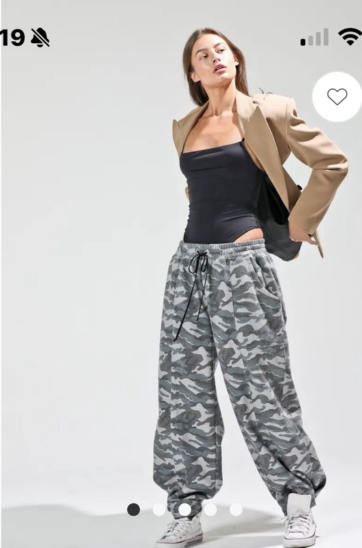 Washed Barrel Shaped Joggers