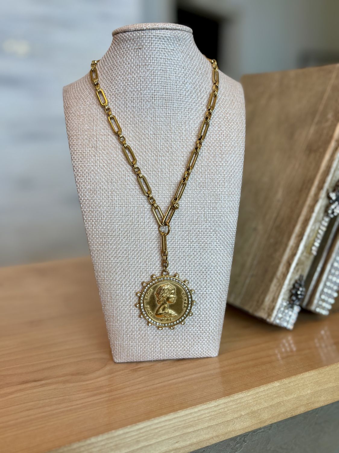 Lariat Coin Necklace