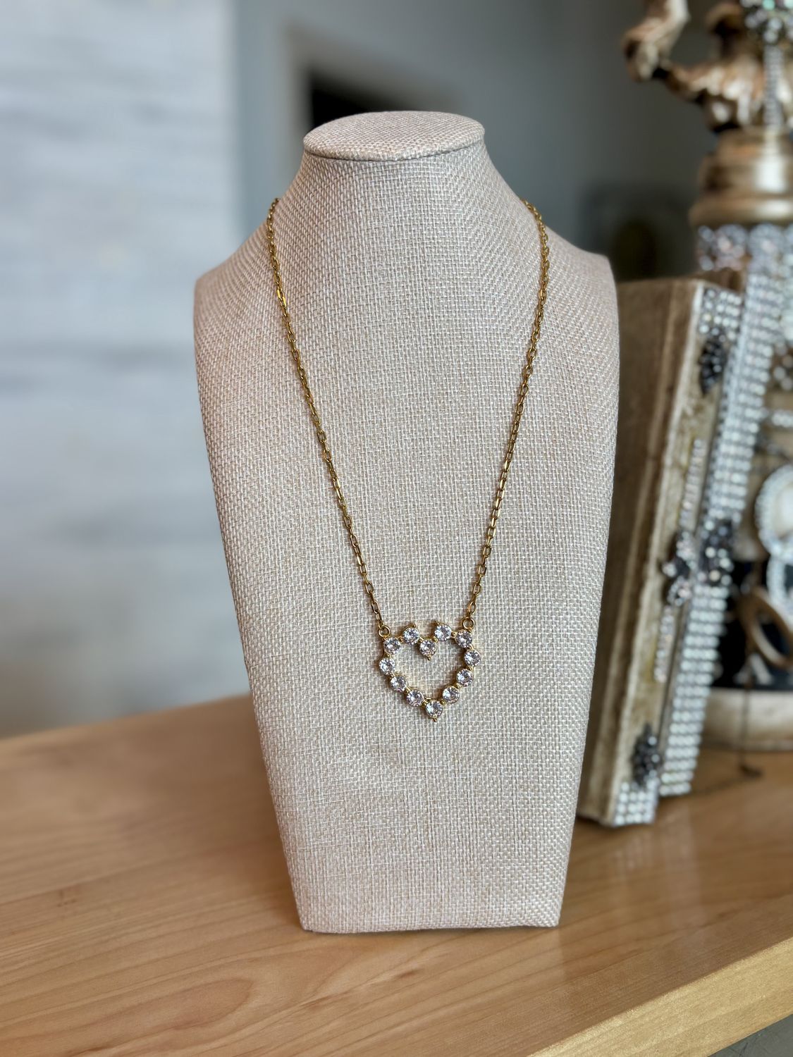 Large Diamond Heart Necklace