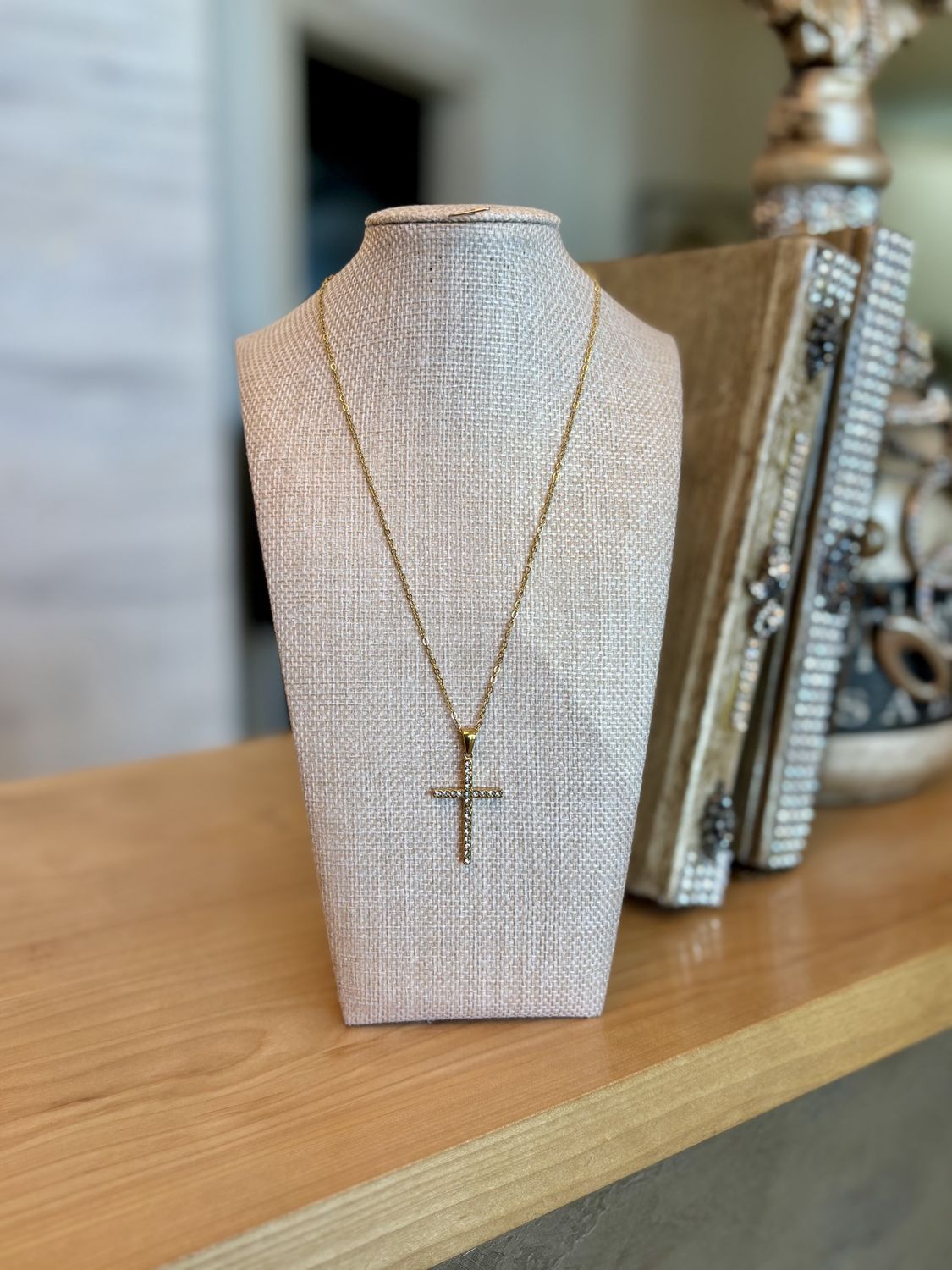 Sparkle Cross Reversible Necklace