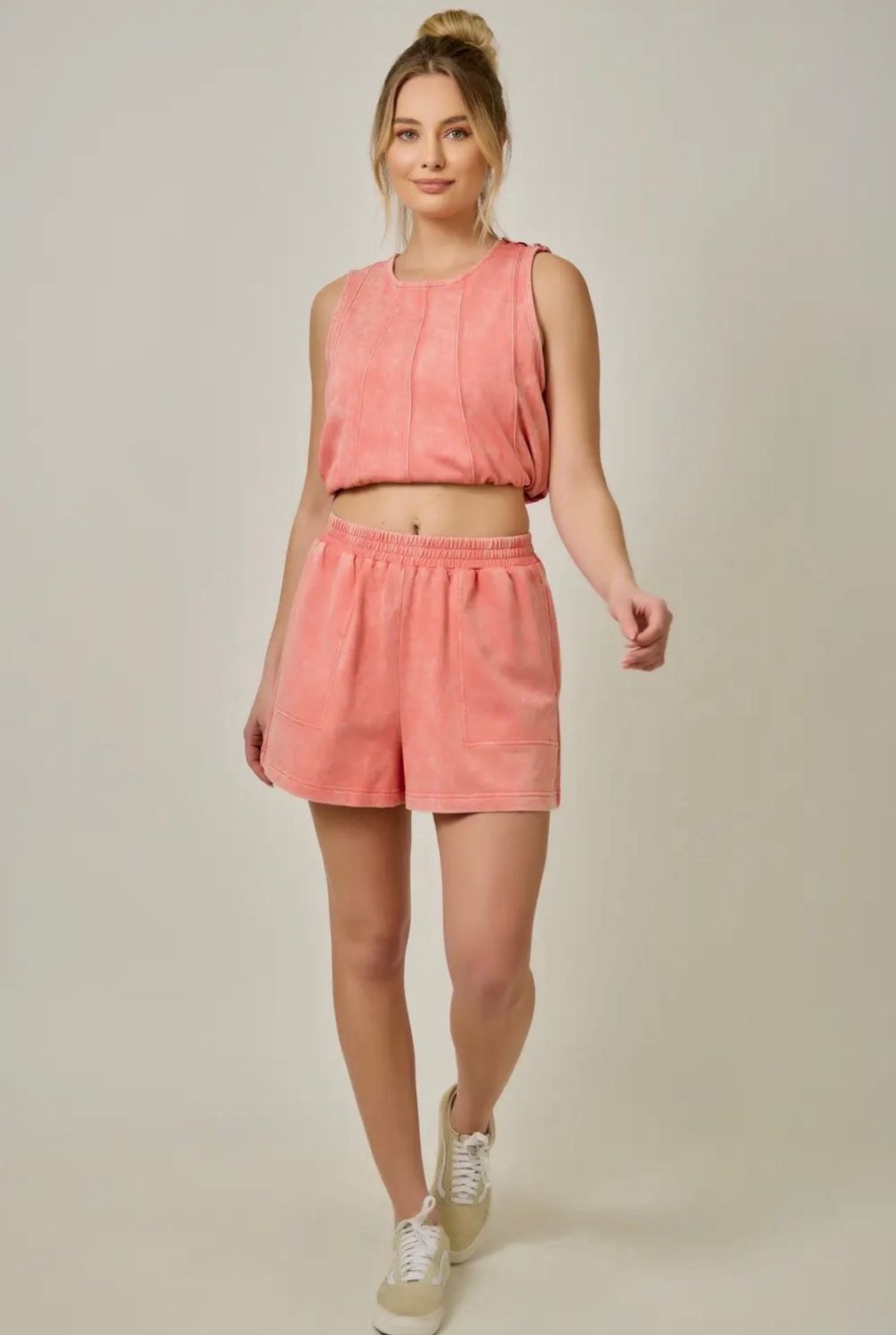 Acid Washed French Terry Shorts