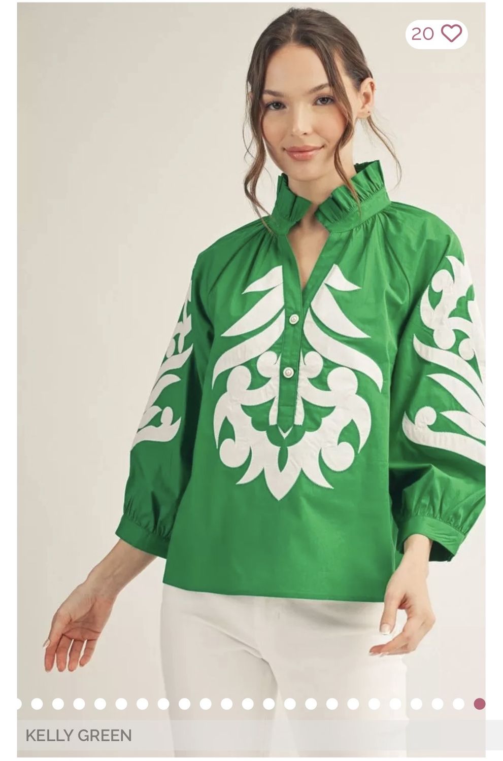 3/4  Sleeve  Top