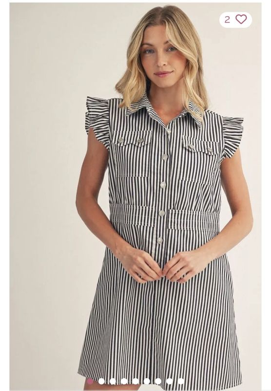 Ruffled Sleeve Dress
