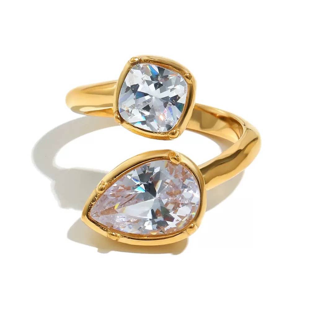 Bezel Cushion &amp; Pear Ring Water Resistant