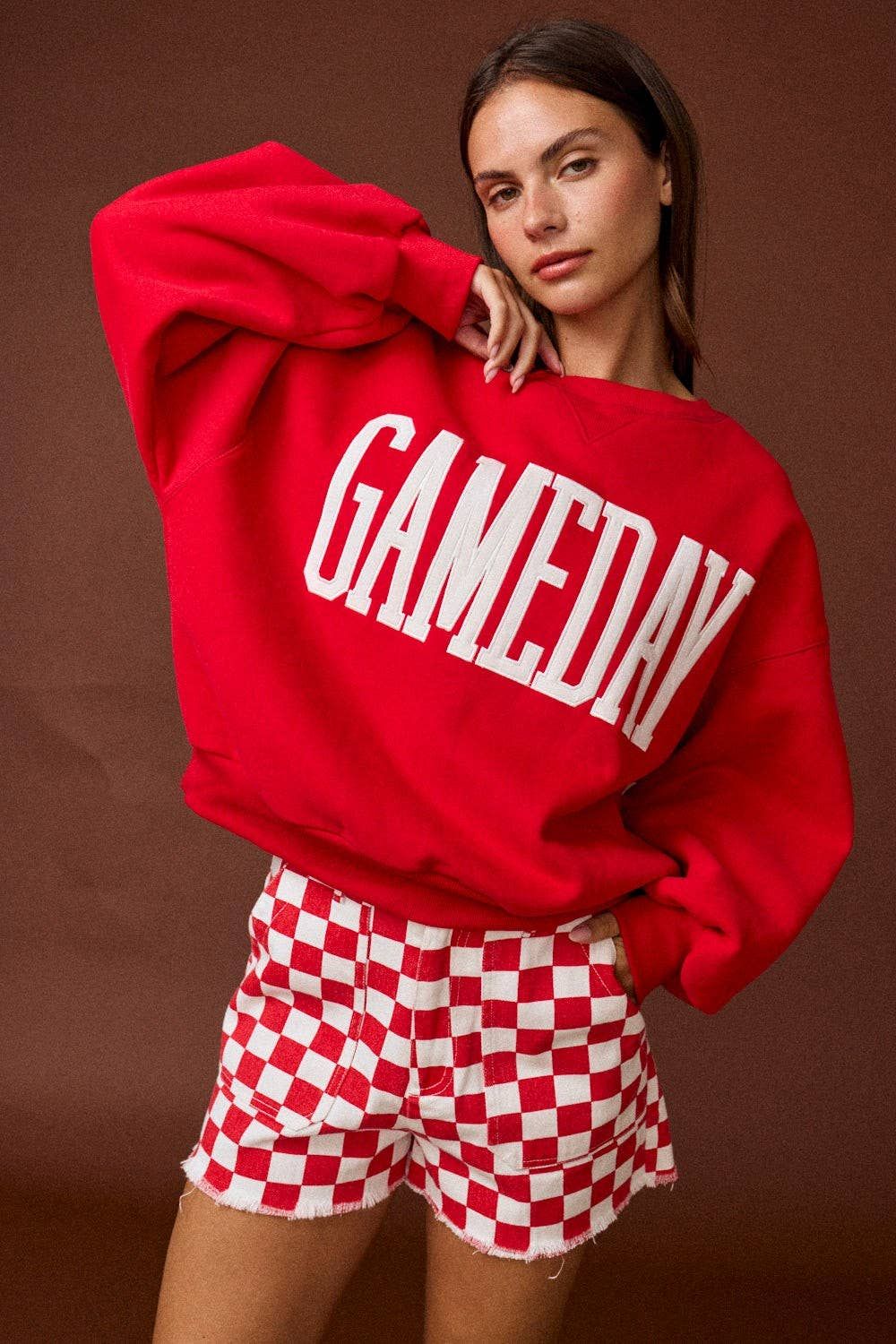 Heather Gameday Sweatshirt, Color: Red, Size: S