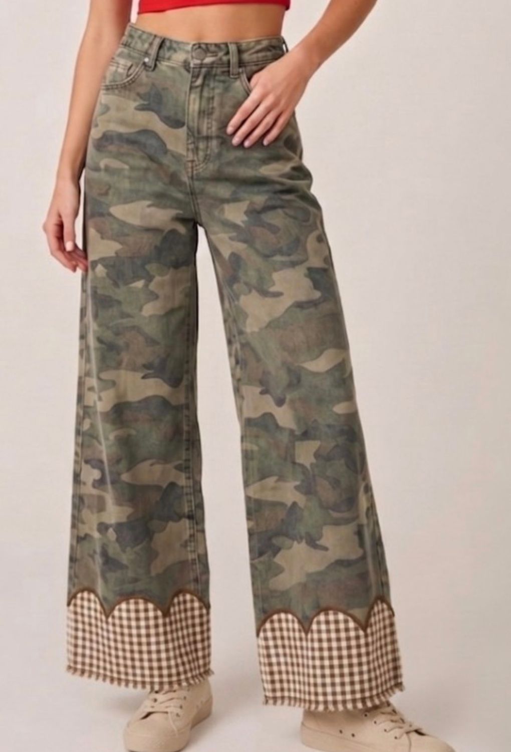 Wide Leg Camo Pant