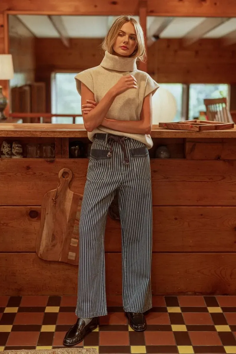 Denim Stripe Pants