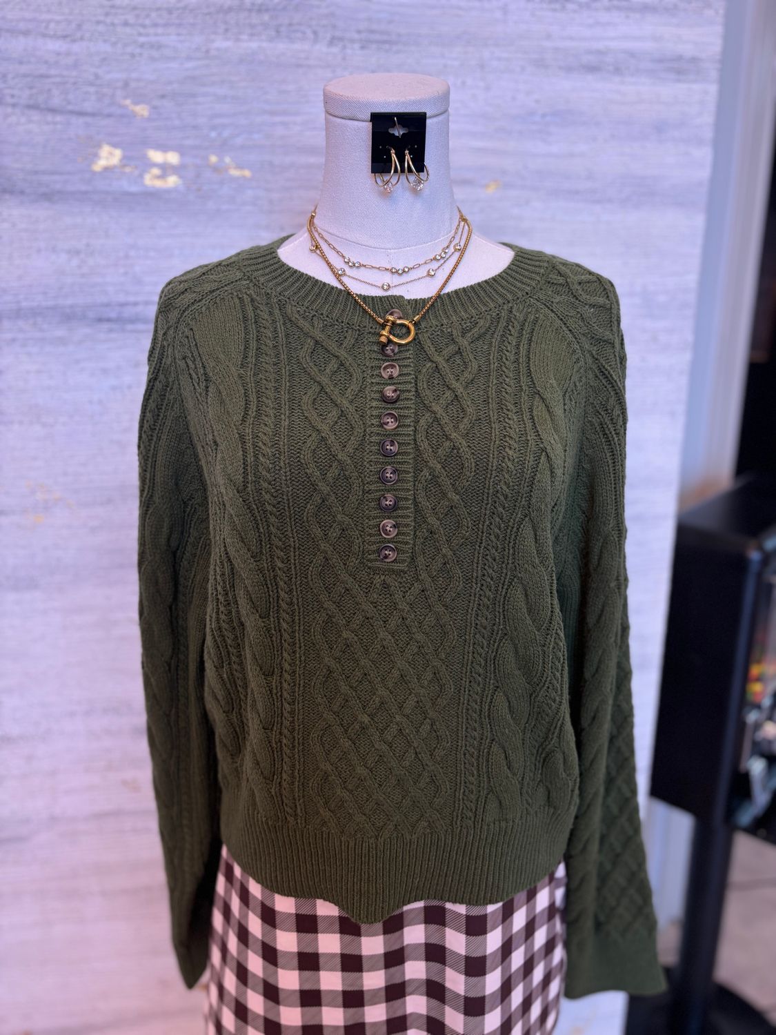 Olive Sweater, Size: S