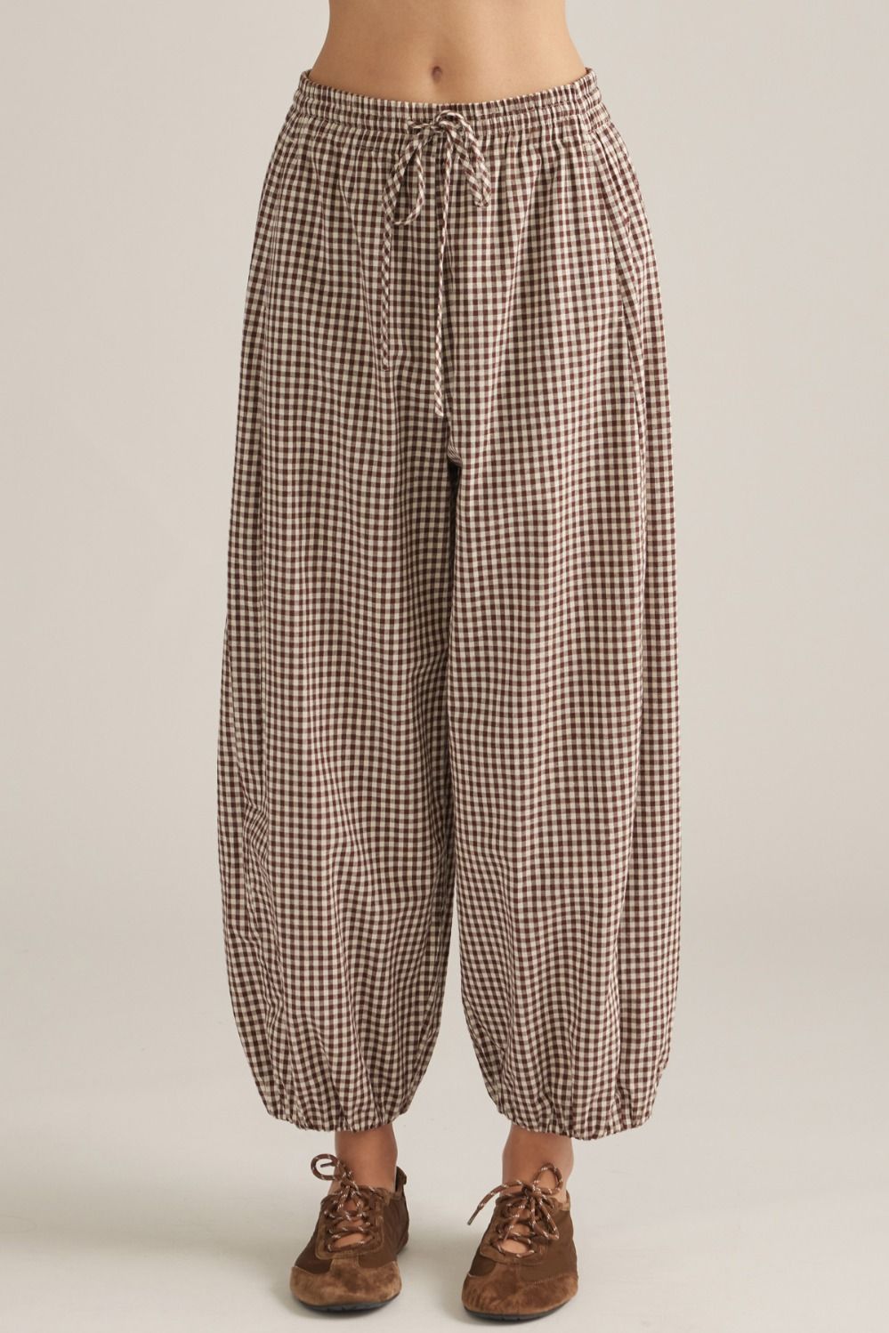 Gingham Jogger Pants