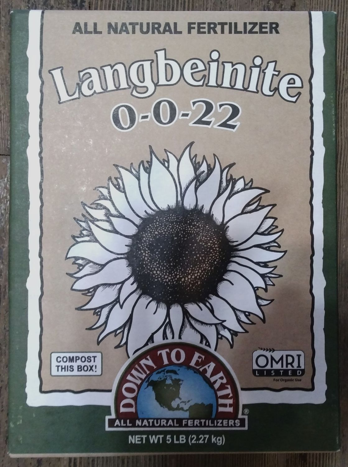 Down to Earth Langbeinite (Sul-Po-Mag), 5lb