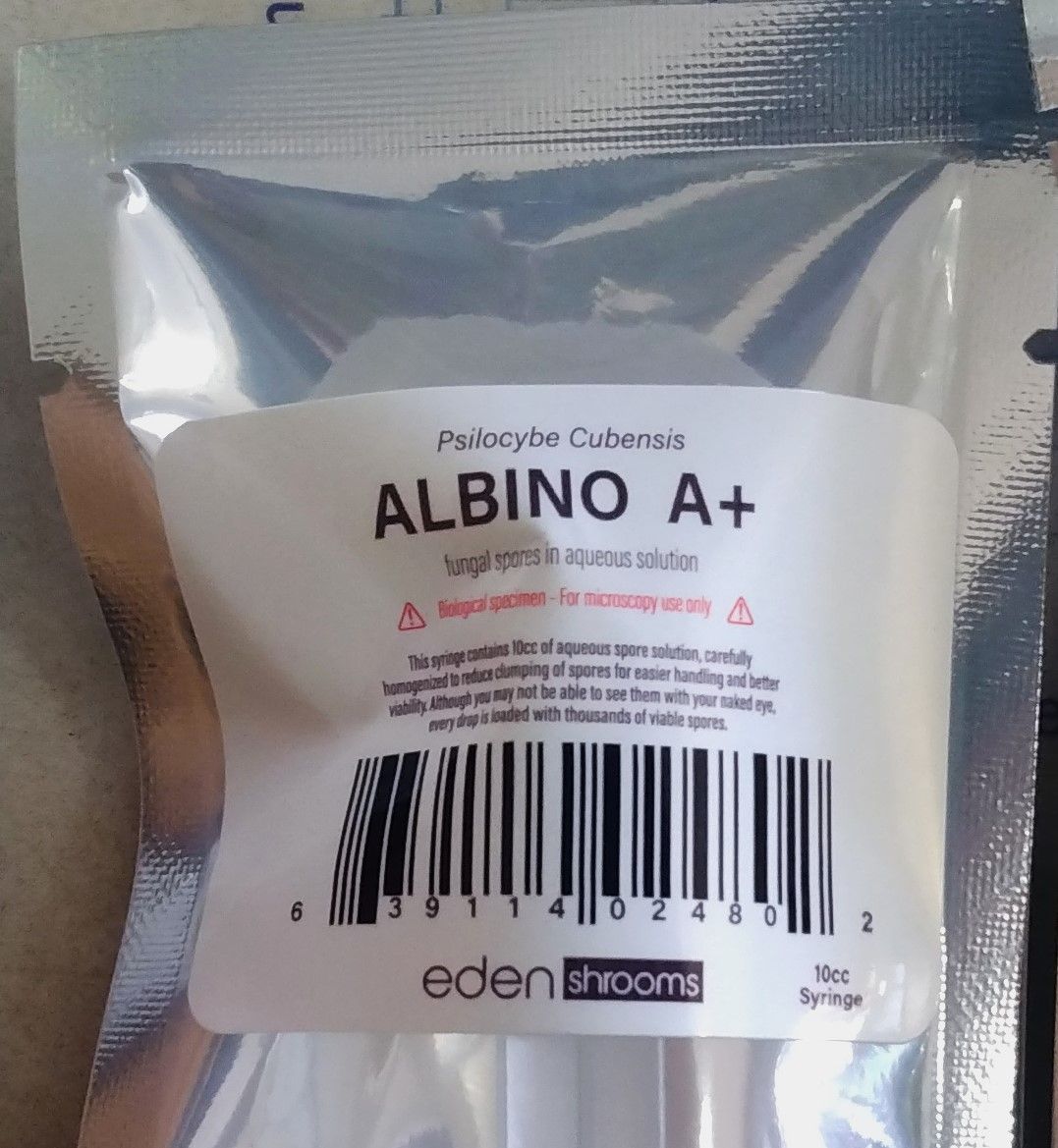 Eden Shrooms A+ Albino Mushroom Spores (For Microscopy Only)