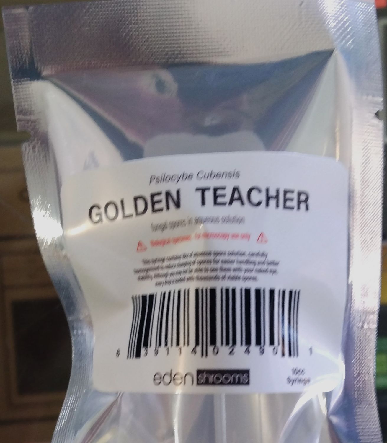 Eden Shrooms Golden Teacher Mushroom Spores (For Microscopy Only)