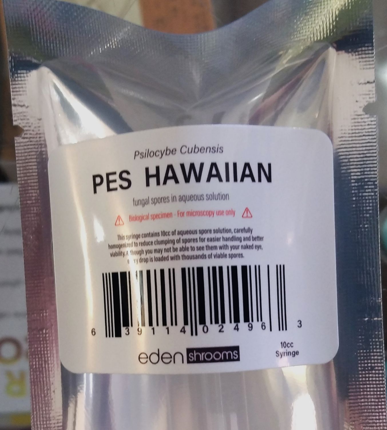 Eden Shrooms PES Hawaiian Mushroom Spores (For Microscopy Only)