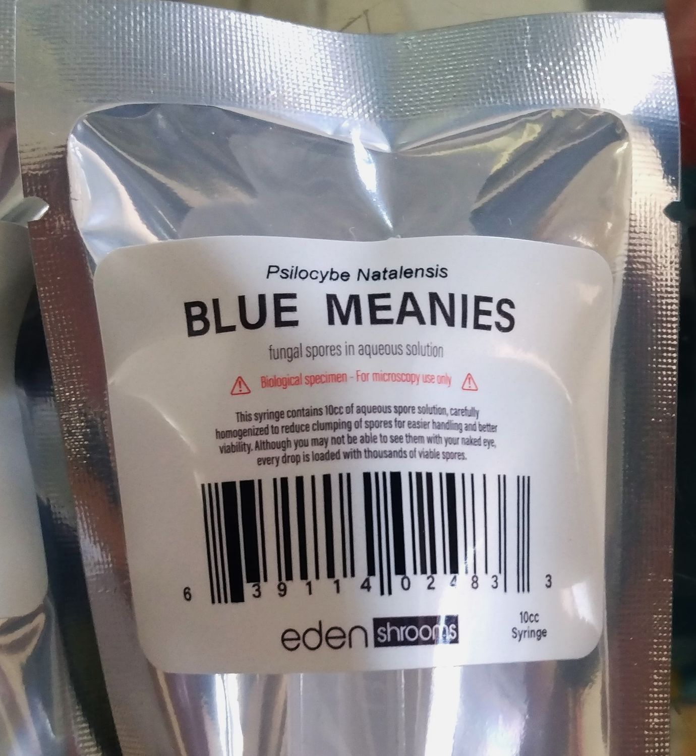 Eden Shrooms Blue Meanies Mushroom Spores (For Microscopy Only)