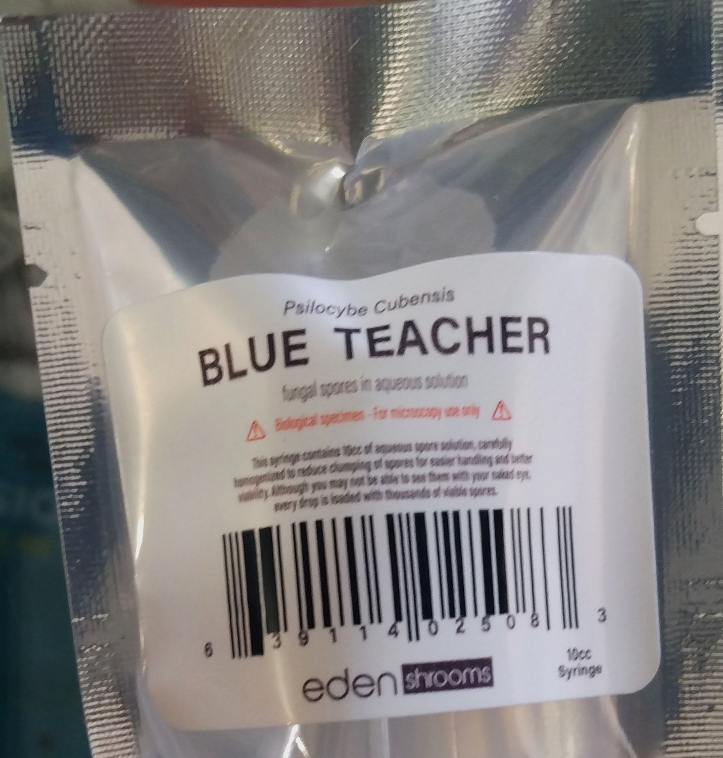 Eden Shrooms Blue Teacher Mushroom Spores (For Microscopy Only)
