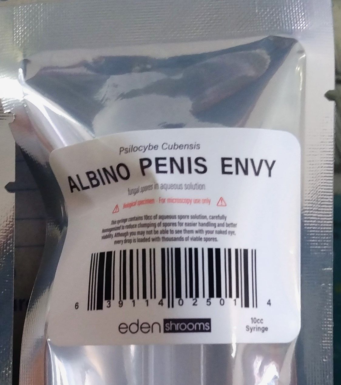 Eden Shrooms Albino Penis Envy Mushroom Spores (For Microscopy Only)