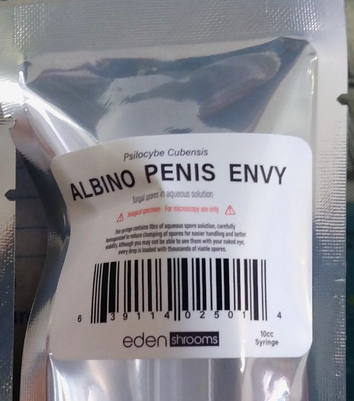 Eden Shrooms Albino Penis Envy Mushroom Spores (For Microscopy Only)